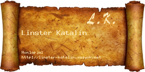 Linster Katalin névjegykártya